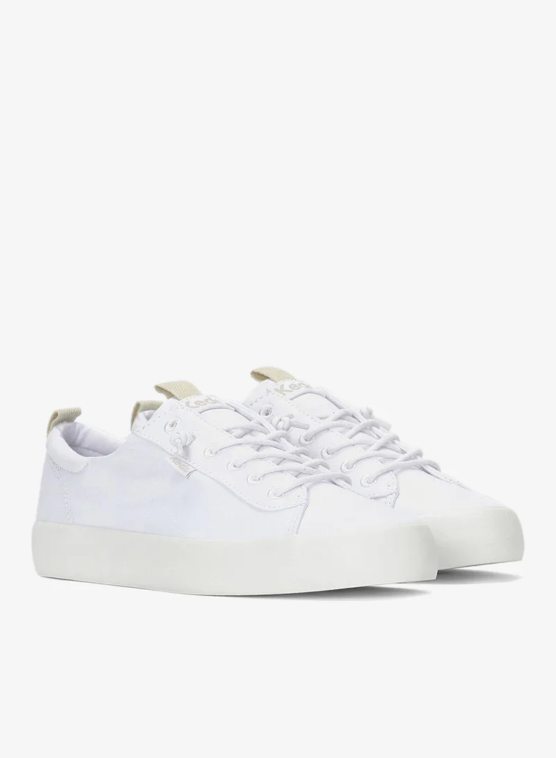 Keds white Keds Women's Kickback Slip On Canvas Casual Sneaker White for Women | Best Price UAE